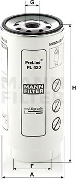 Mann-Filter PL 420 x - Паливний фільтр autozip.com.ua