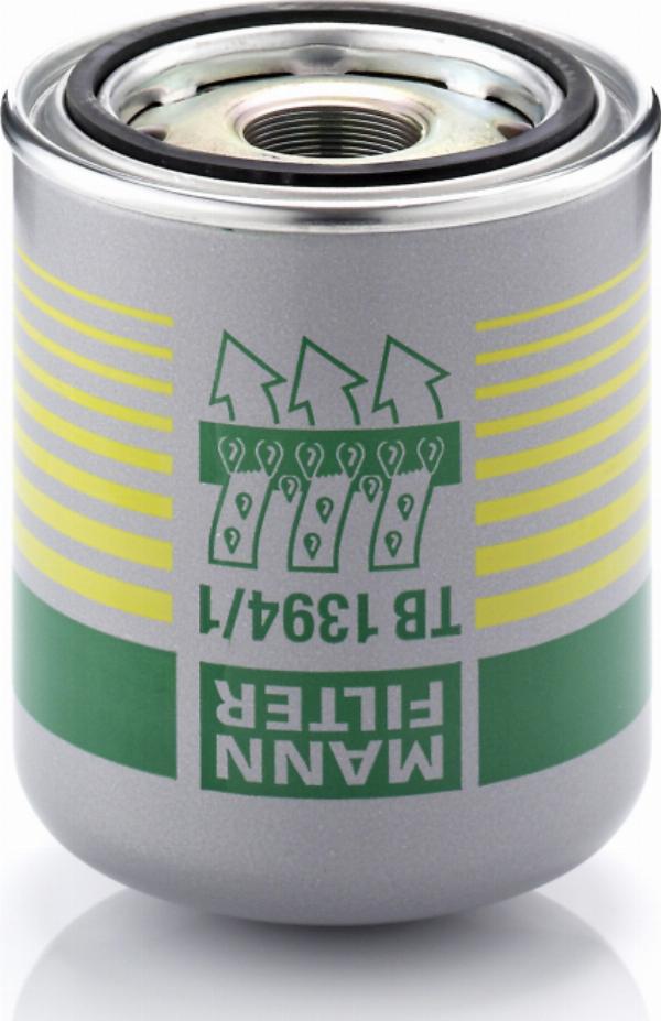 Mann-Filter TB 1394/1 x - Патрон осушувача повітря, пневматична система autozip.com.ua