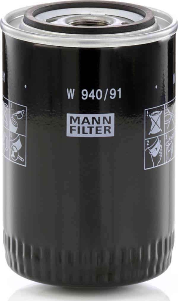 Mann-Filter W 940/91 - Масляний фільтр autozip.com.ua