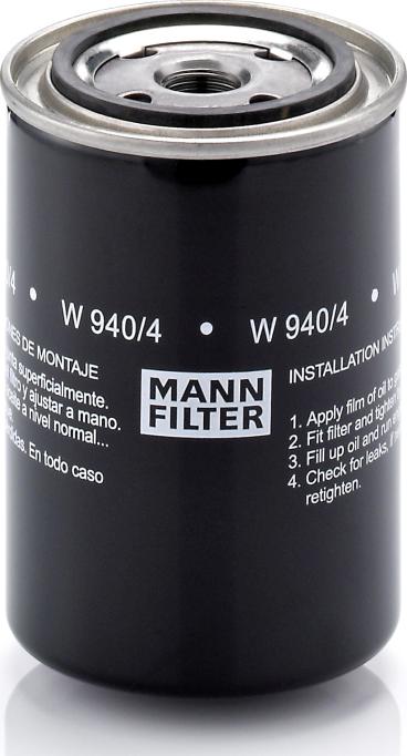 Mann-Filter W 940/4 - Масляний фільтр autozip.com.ua
