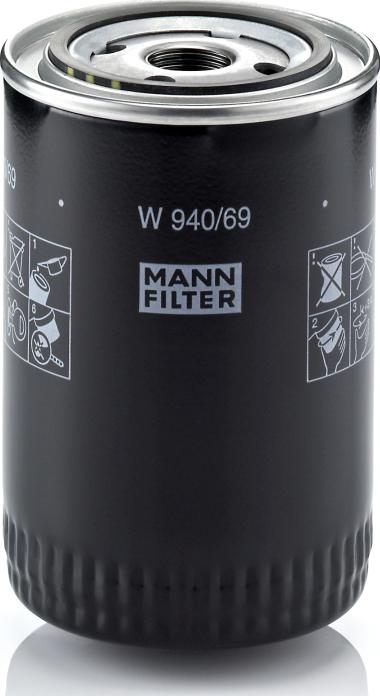 Mann-Filter W 940/69 - Масляний фільтр autozip.com.ua
