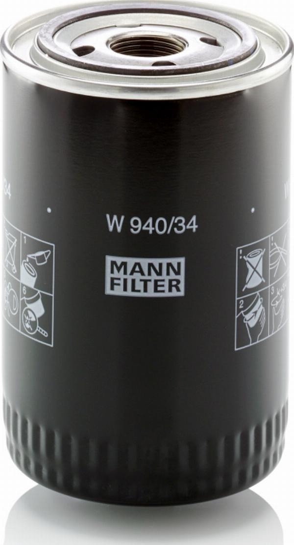 Mann-Filter W 940/34 - Масляний фільтр autozip.com.ua