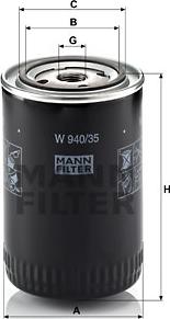 Mann-Filter W 940/35 - Масляний фільтр autozip.com.ua