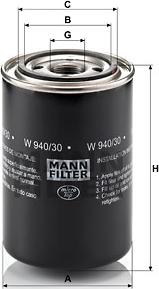 Mann-Filter W 940/30 - Масляний фільтр autozip.com.ua