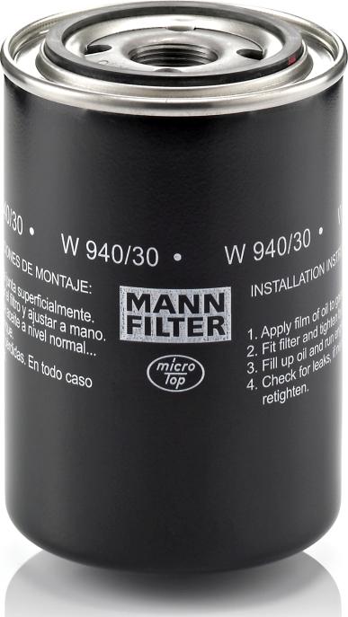 Mann-Filter W 940/30 - Масляний фільтр autozip.com.ua