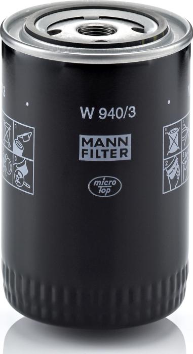 Mann-Filter W 940/3 - Масляний фільтр autozip.com.ua