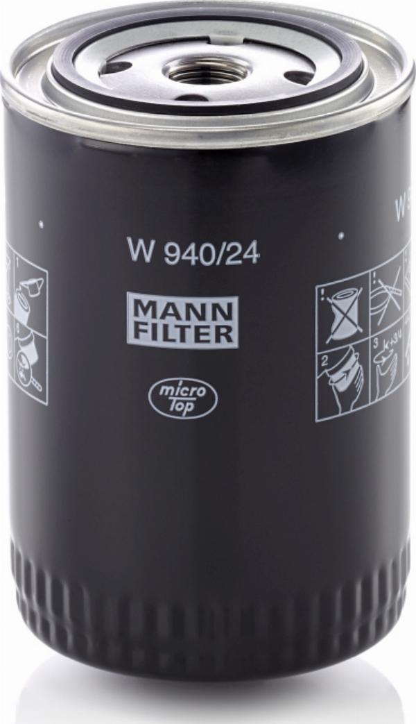 Mann-Filter W 940/24 - Масляний фільтр autozip.com.ua
