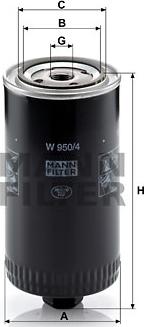 Mann-Filter W 950/4 - Масляний фільтр autozip.com.ua