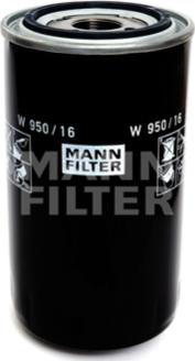 Mann-Filter W 950/16 - Масляний фільтр autozip.com.ua