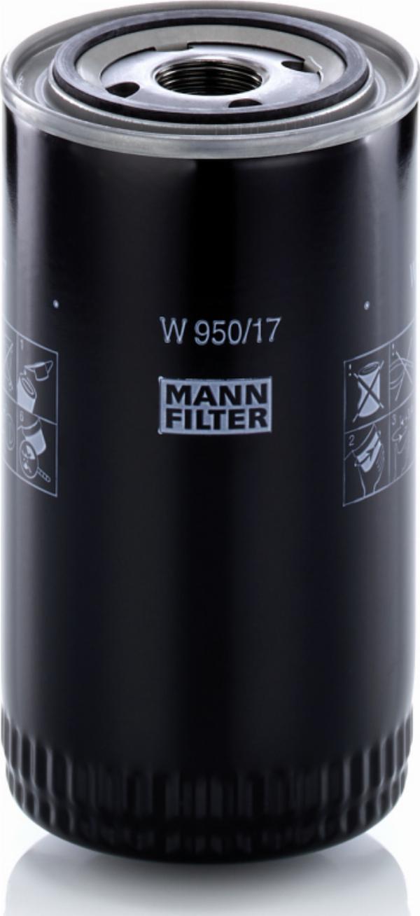 Mann-Filter W 950/17 - Масляний фільтр autozip.com.ua