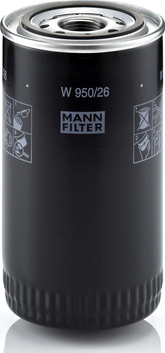 Mann-Filter W 950/26 - Масляний фільтр autozip.com.ua