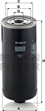 Mann-Filter W 962/6 - Масляний фільтр autozip.com.ua