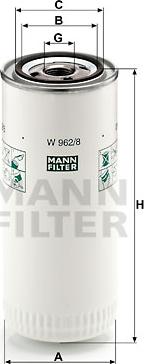 Mann-Filter W 962/8 - Масляний фільтр autozip.com.ua
