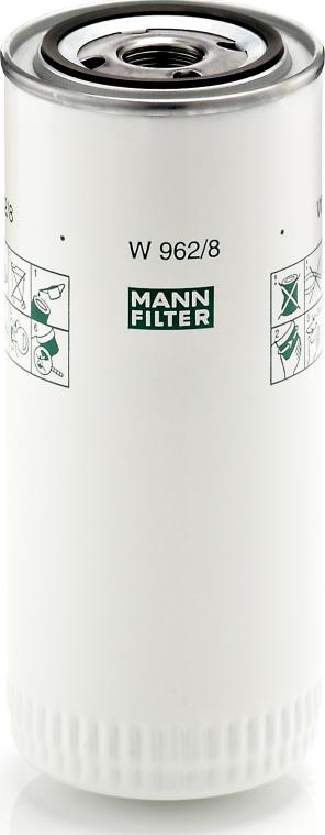 Mann-Filter W 962/8 - Масляний фільтр autozip.com.ua