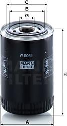Mann-Filter W 9069 - Масляний фільтр autozip.com.ua