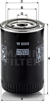 Mann-Filter W 9009 - Масляний фільтр autozip.com.ua