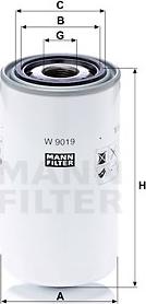 Mann-Filter W 9019 - Фільтр масляний Case New Holland W9019MANN autozip.com.ua