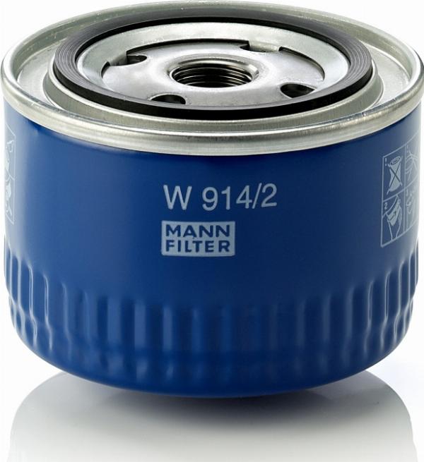 Mann-Filter W 914/2 - Масляний фільтр autozip.com.ua