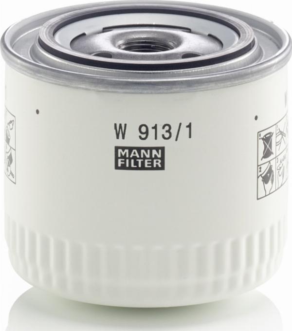 Mann-Filter W 913/1 - Масляний фільтр autozip.com.ua