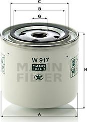 Mann-Filter W 917 - Масляний фільтр autozip.com.ua