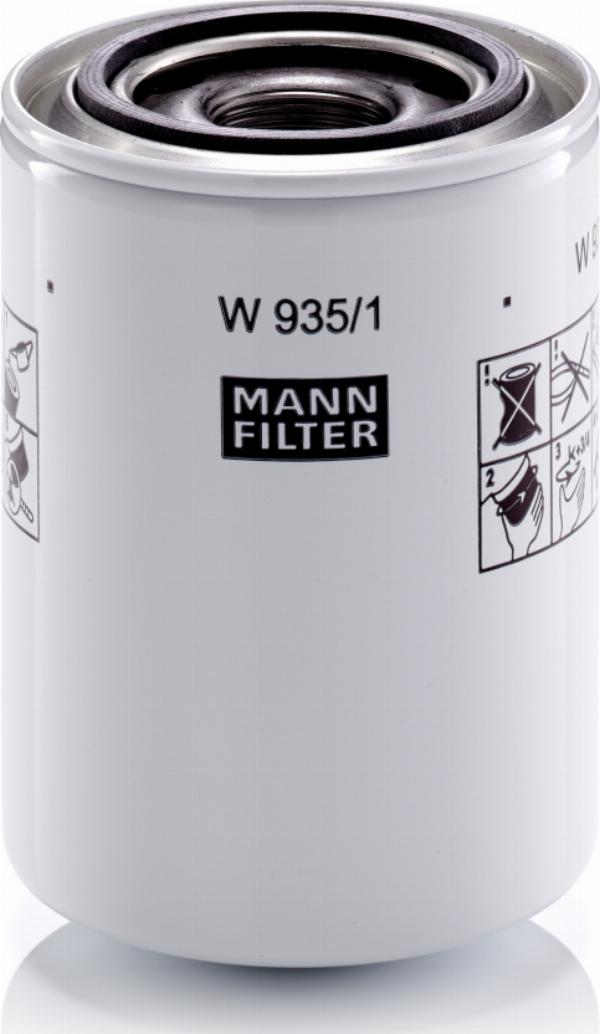 Mann-Filter W 935/1 - Фільтр, Гідравлічна система приводу робочого устаткування autozip.com.ua