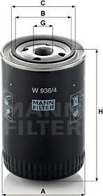 Mann-Filter W 936/4 - Масляний фільтр autozip.com.ua
