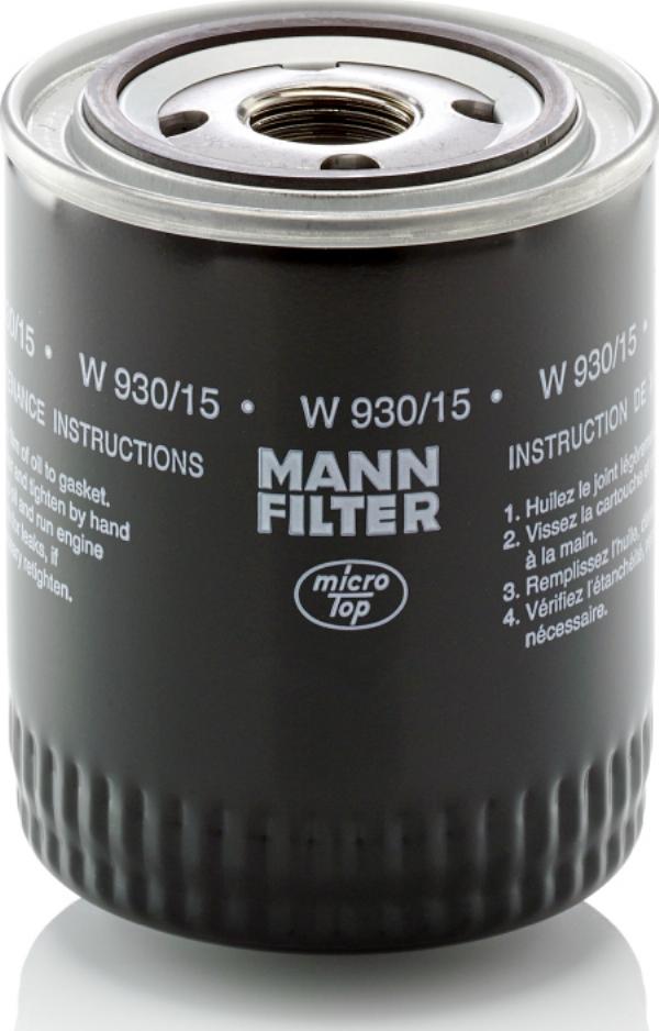 Mann-Filter W 930/15 - Масляний фільтр autozip.com.ua