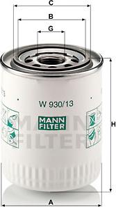 Mann-Filter W 930/13 - Масляний фільтр autozip.com.ua