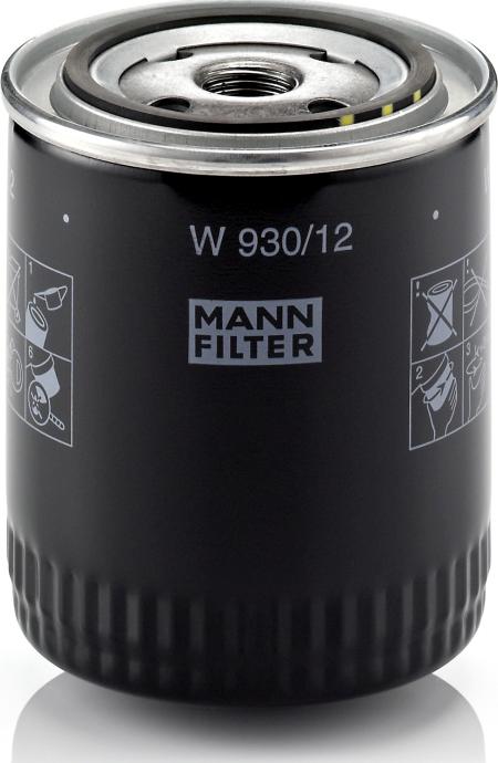 Mann-Filter W 930/12 - Масляний фільтр autozip.com.ua