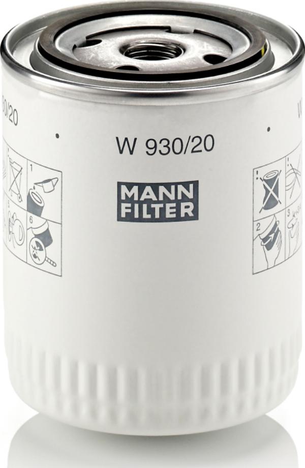 Mann-Filter W 930/20 - Масляний фільтр autozip.com.ua