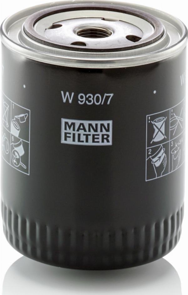 Mann-Filter W 930/7 - Масляний фільтр autozip.com.ua