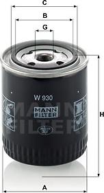 Mann-Filter W 930 - Масляний фільтр autozip.com.ua