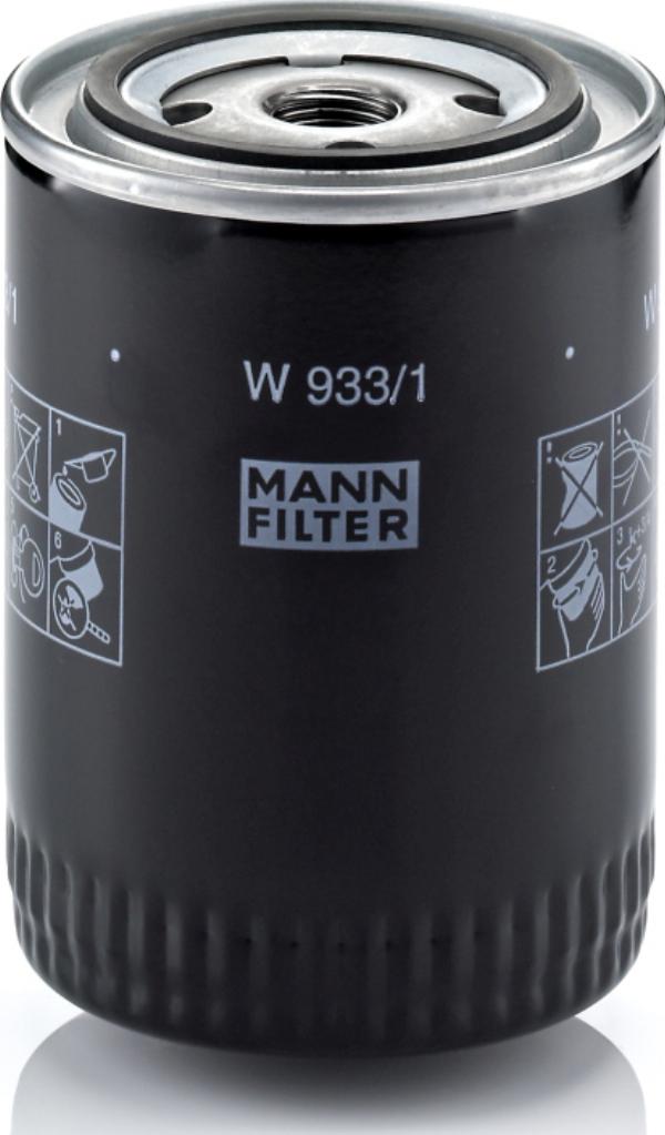 Mann-Filter W 933/1 - Масляний фільтр autozip.com.ua