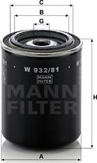 Mann-Filter W 932/81 - Масляний фільтр autozip.com.ua