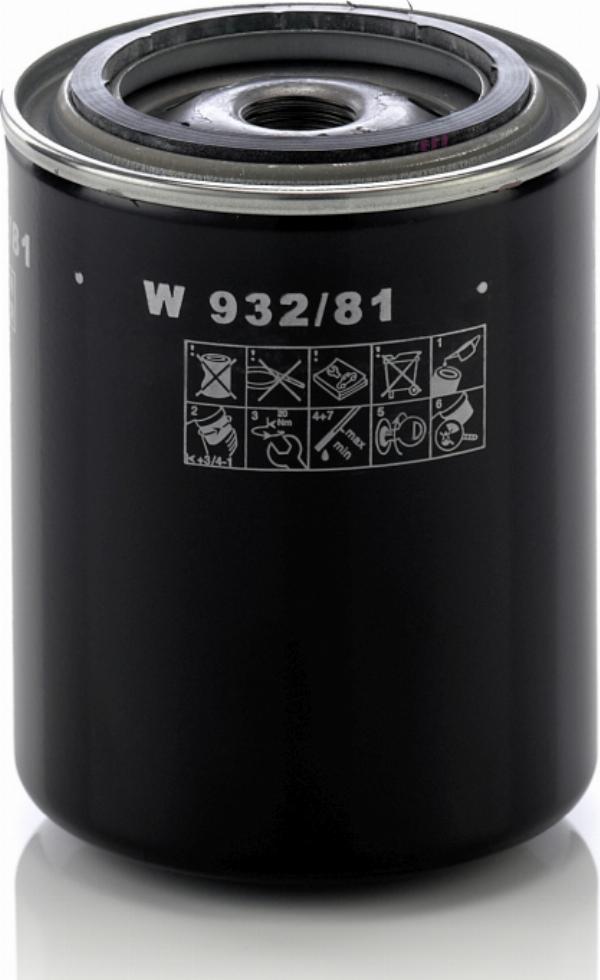 Mann-Filter W 932/81 - Масляний фільтр autozip.com.ua