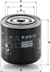 Mann-Filter W 920/46 - Масляний фільтр autozip.com.ua