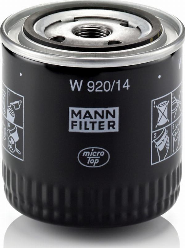 Mann-Filter W 920/14 - Масляний фільтр autozip.com.ua