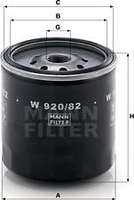 Mann-Filter W 920/82 - Масляний фільтр autozip.com.ua