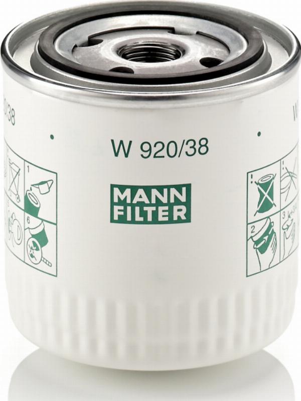 Mann-Filter W 920/38 - Масляний фільтр autozip.com.ua