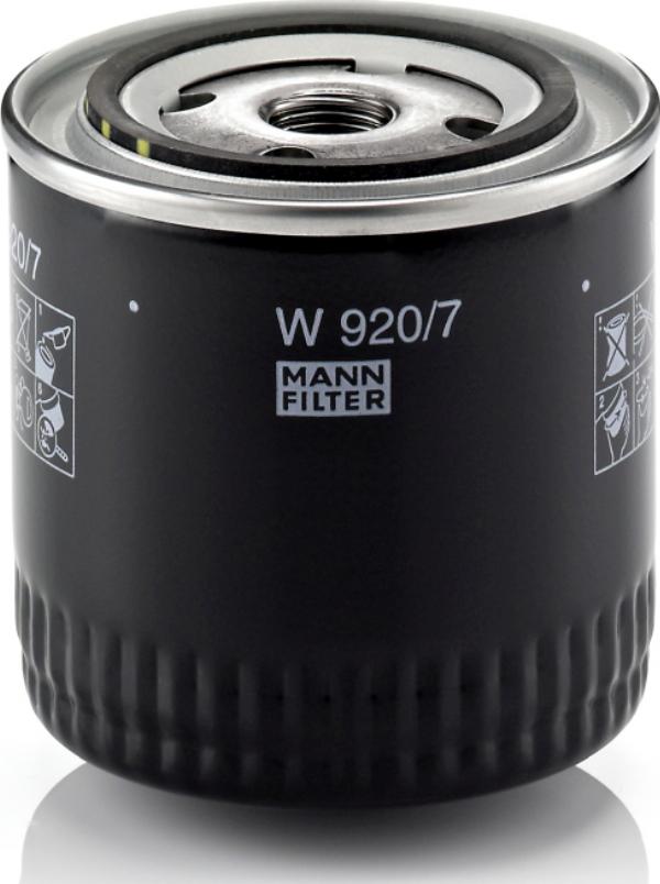 Mann-Filter W 920/7 y - Масляний фільтр autozip.com.ua