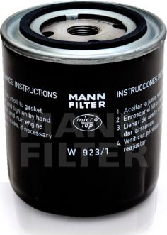 Mann-Filter W 923/1 - Масляний фільтр autozip.com.ua