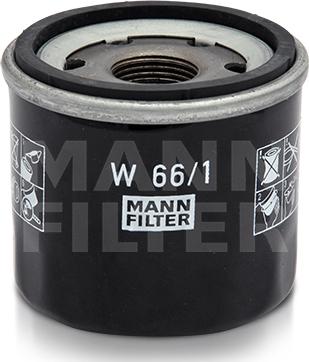 Mann-Filter W 66/1 - Масляний фільтр autozip.com.ua