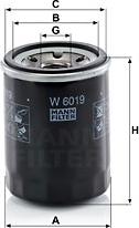 Mann-Filter W 6019 - Масляний фільтр autozip.com.ua