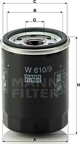Mann-Filter W 610/9 - Масляний фільтр autozip.com.ua