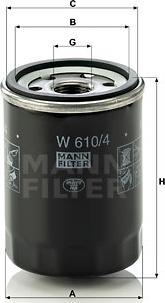 Mann-Filter W 610/4 - Масляний фільтр autozip.com.ua
