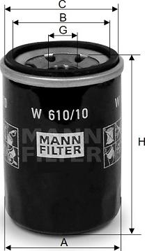 Mann-Filter W 610/10 - Масляний фільтр autozip.com.ua