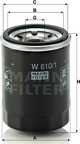 Mann-Filter W 610/1 - Масляний фільтр autozip.com.ua