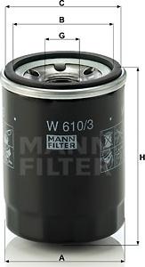 Mann-Filter W 610/3 - Масляний фільтр autozip.com.ua