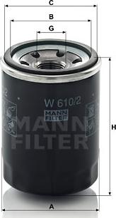 Mann-Filter W 610/2 - Масляний фільтр autozip.com.ua