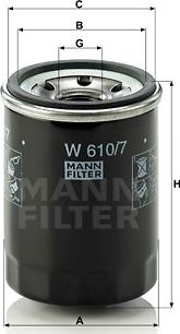Mann-Filter W 610/7 - Масляний фільтр autozip.com.ua